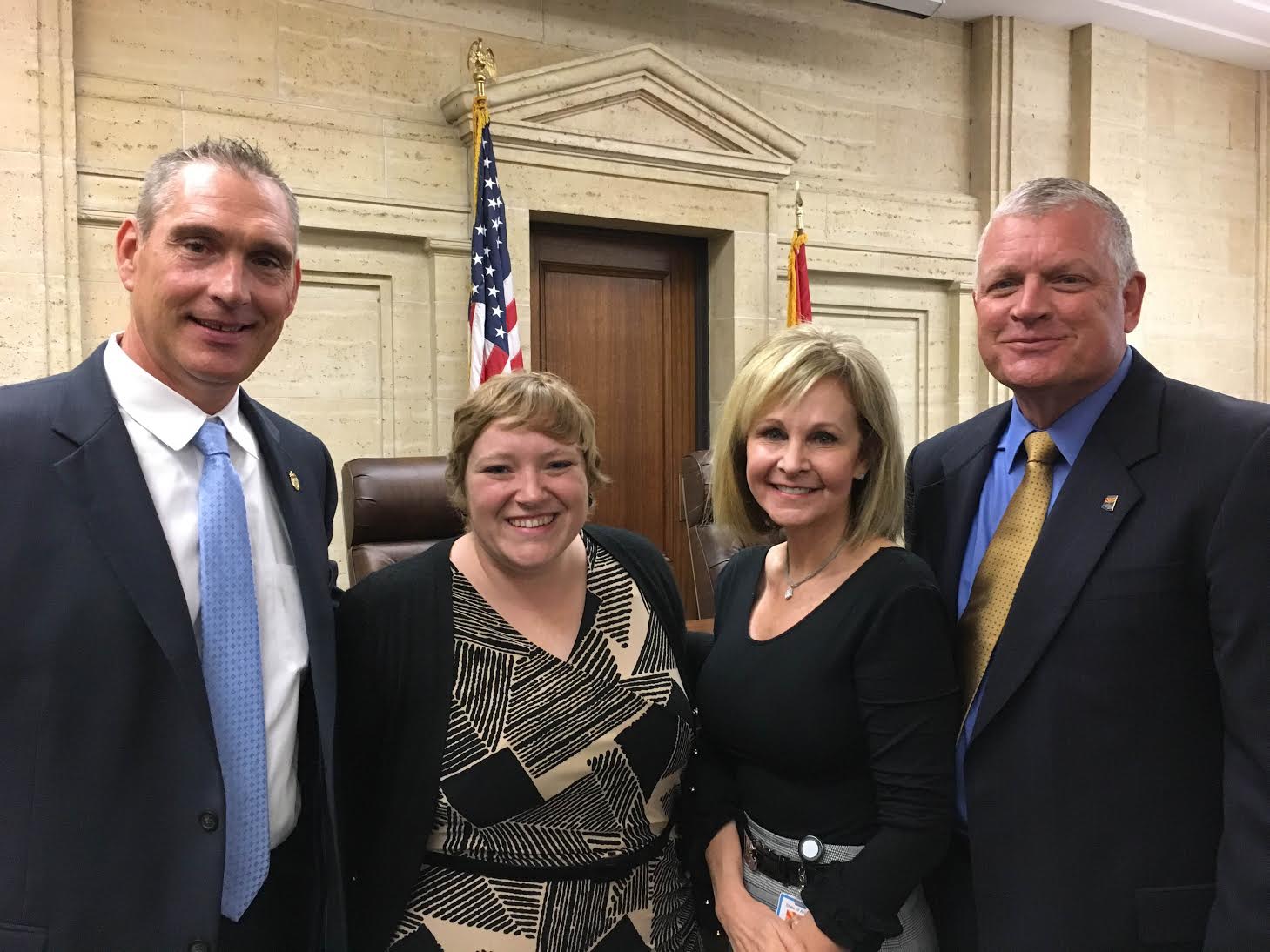 Left to right: Arlington Police Chief Frederick Ryan, P.A.A.R.I. Executive Director Allie Hunter McDade, Debbie Moak, Director of the Arizona Governor's Office of Youth, Faith and Family, and Frank Milstead, Director of the Arizona Department of Public Safety. (Courtesy Photo