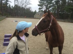 Chief Ryder's wife, Cynthia, with her horse, Jude.