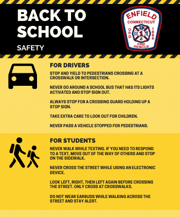 Enfield Fire District 1 Offers Back to School Safety Tips | John ...