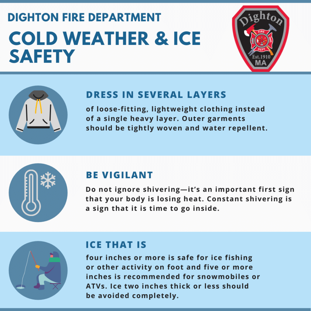 Dighton Fire Department Shares Cold Weather, Ice Safety Tips | John ...