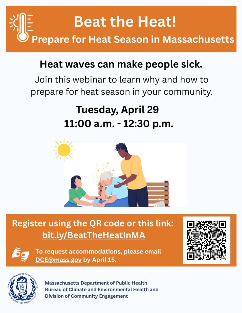 Ipswich Public Health Department Invites Residents to Attend Massachusetts DPH Webinar “Beat the Heat! Prepare for Heat Season in Massachusetts”