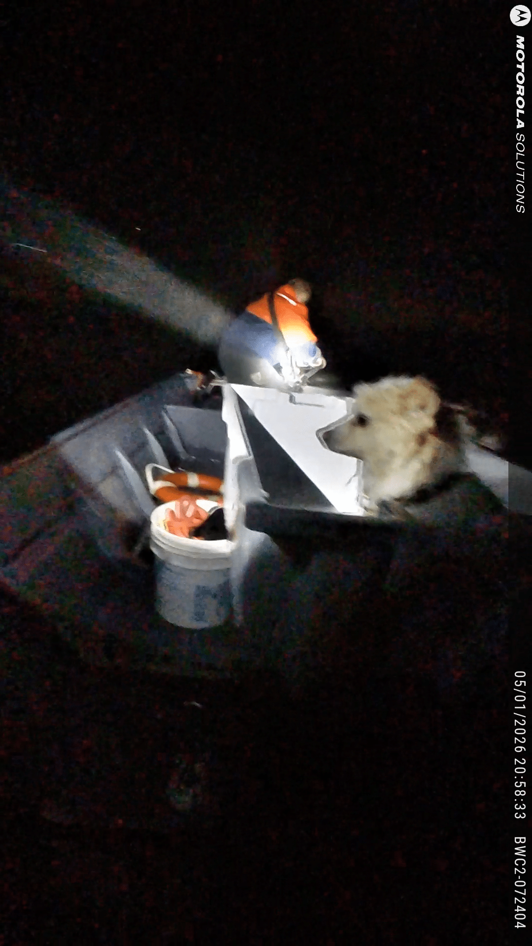 Essex Police and Fire Rescue two people and a dog from a sailboat in the Essex River on May 1, 2026 (Courtesy Photos/Essex Police Department)